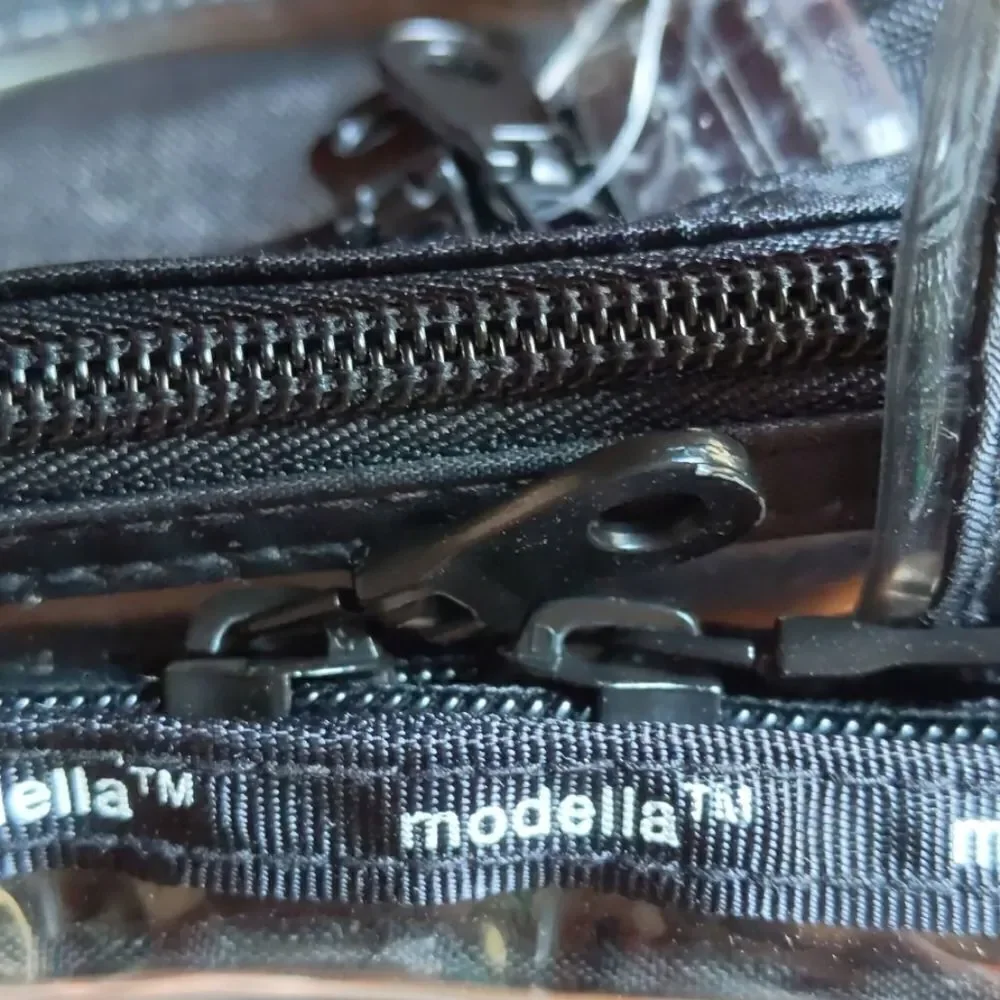 Modella Plastic And Black Nylon Mesh Shower Bag